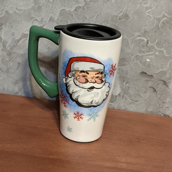 Santa Christmas Ceramic Travel Mug - Picture 1 of 3